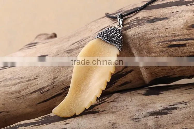 Fancy! Fashion design ! latest yellow cattle bone men necklace more handsome