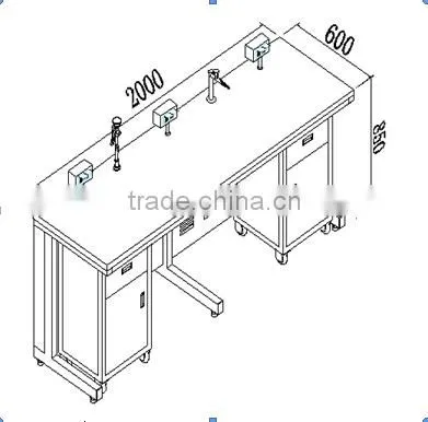 cheap price acid andk alkali resistant steel lab table with bench-top mounted single head eye wash