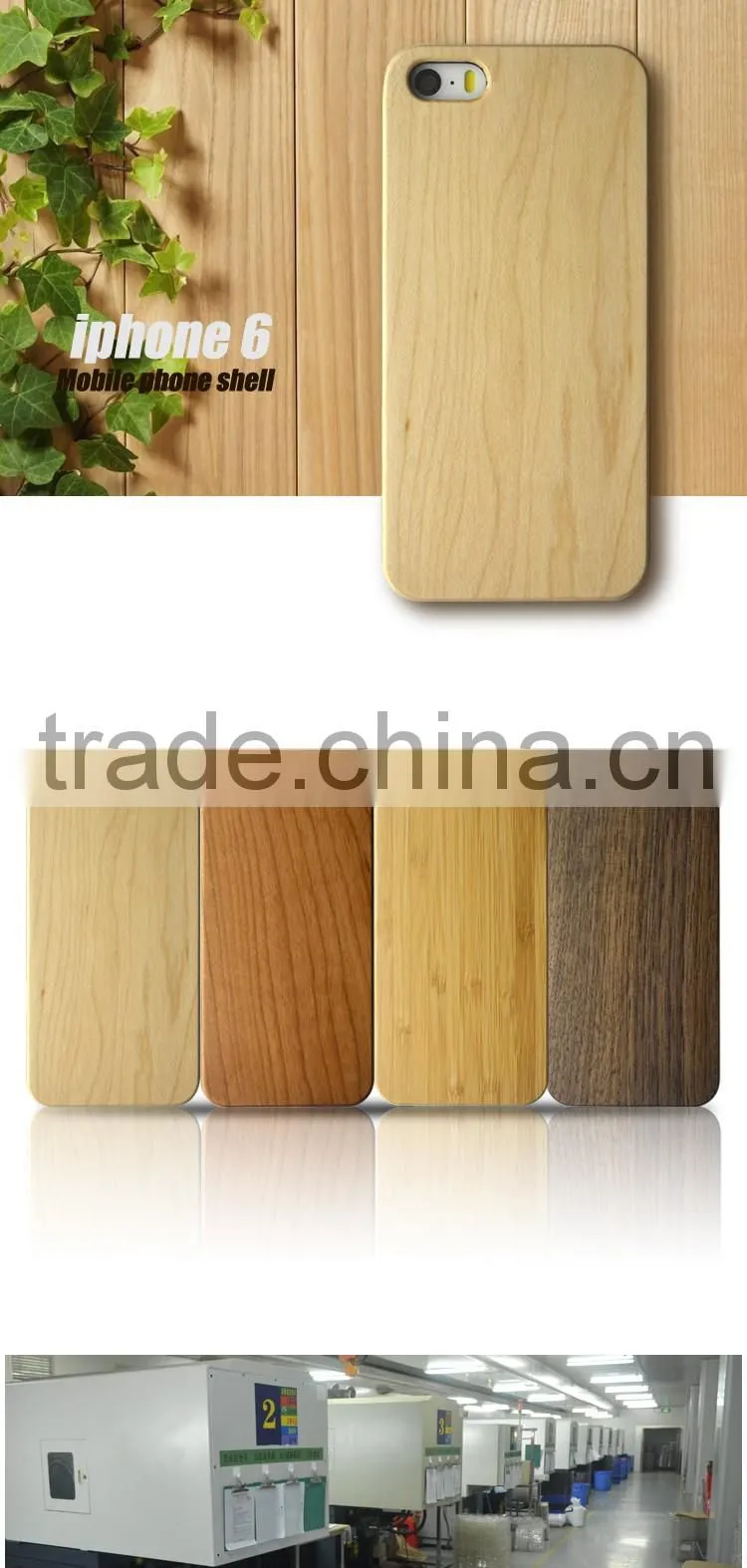 Hot Selling Wooden+PC Phone Case Cover For iPhone 5 5S 5C