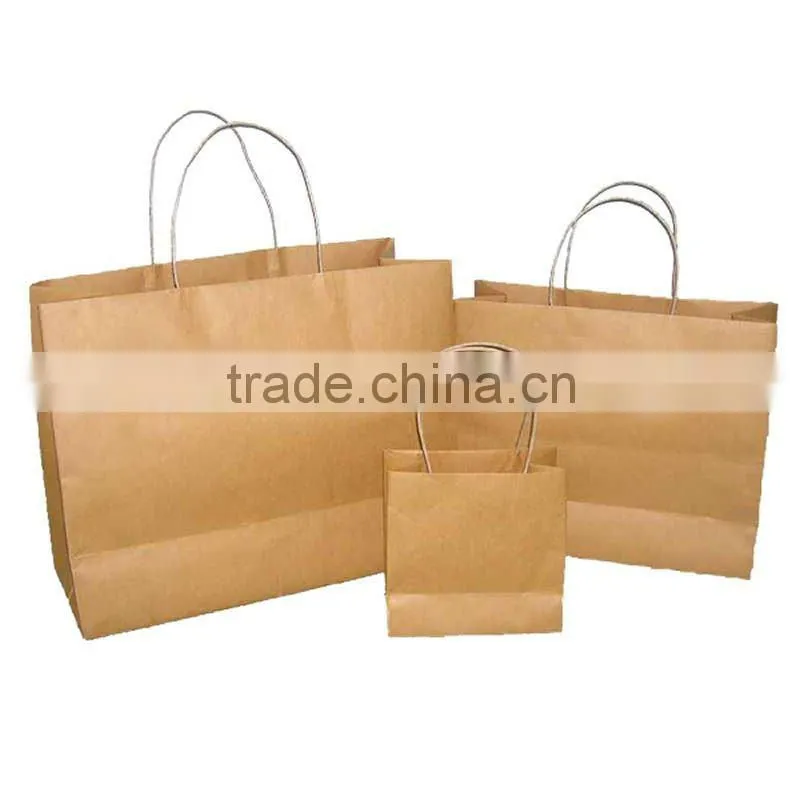 eco-friendly recycable kraft paper shopping bag manufacturer