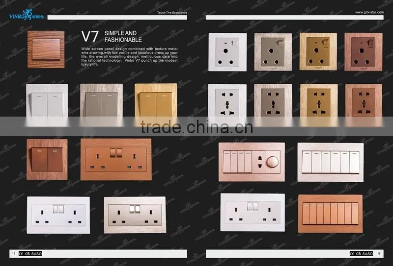 High quality 10A 250V DC Isolator Switch 4 gang 1 way switch