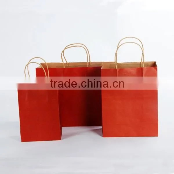Cheap custom craft Christmas gift paper bag with logo print