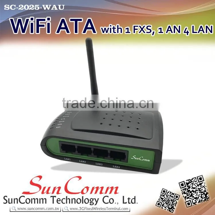 SC-2025-WAU with 1FXS, 1WAN, 4LAN, 1USB WiFi ATA