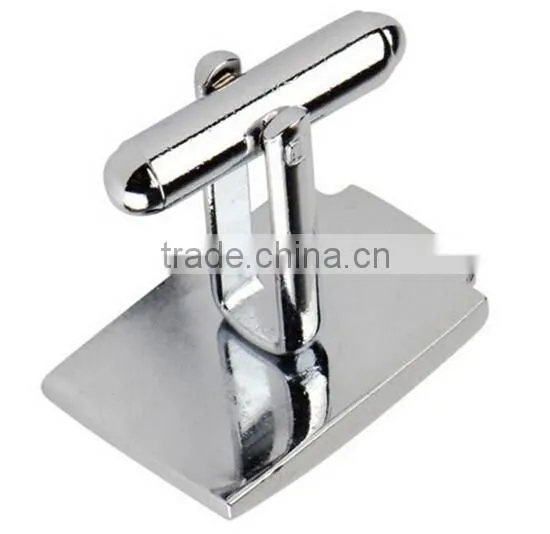silver rectangle cross fashion men's cuff links