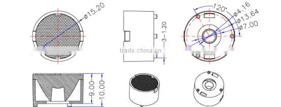 ILENSTECH lens 10/25 degree for wall washer light match cree Imitation lumens LED