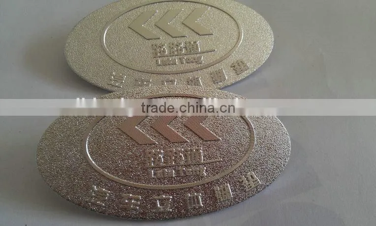 metal car chair logo , gun black plating zinc alloy metal tag for car chairs,metal chair nameplate