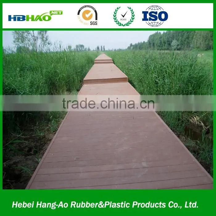 Anti-slip weather-resistant durable wpc decking floor/wood plastic composite decking