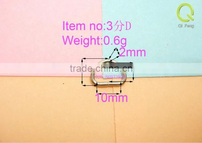 iron d-ring for bag-3/4"