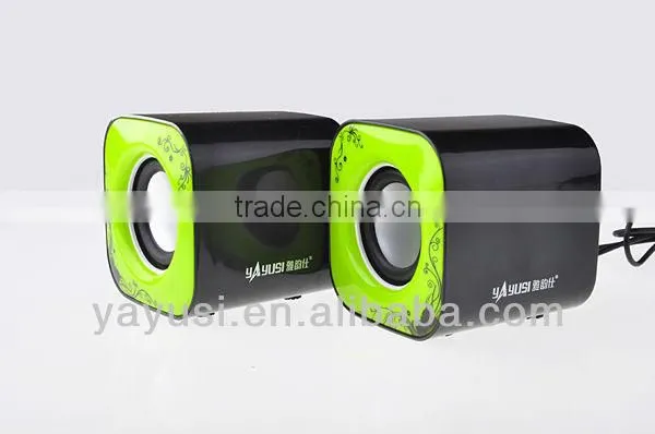 2.0-ch portable mini passive audio speaker with ce, rohs and fcc