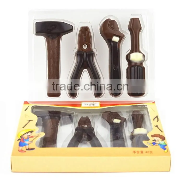 Box Packed Fancy Tool Shaped Dark Chocolate Candy