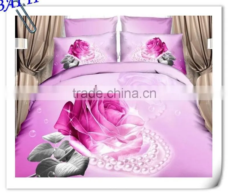 4 pcs home textile cotton bedding set blanket cover 3d duvet cover set bed linen set made in China