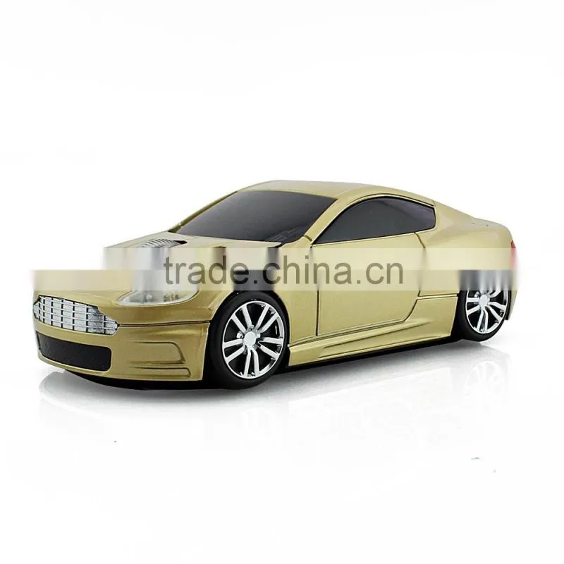 Gray 2.4GHz Wireless Aston Matin Car Shaped Game Optical Mouse
