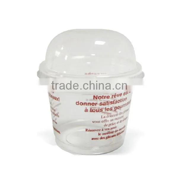 Jelly Plastic Cup with Brown Printing
