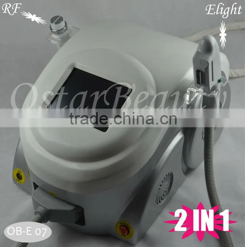 (CE/ISO13485) elight ipl/rf hair removal machine with 2handles OB-E 07