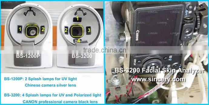 RGB/PL/UV tri-spectrum facial skin analyzer portable