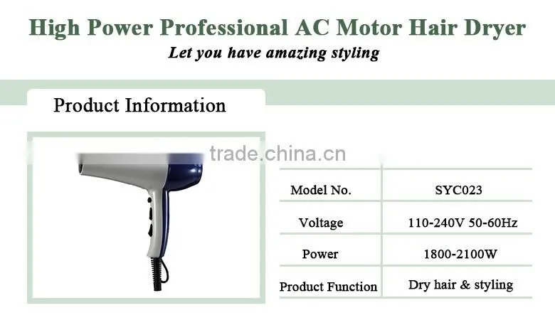 commercial price Professional AC hair dryer OEM color