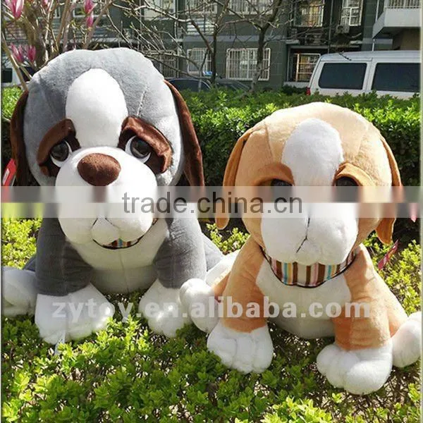 cute custom plush stuffed life size dog statues