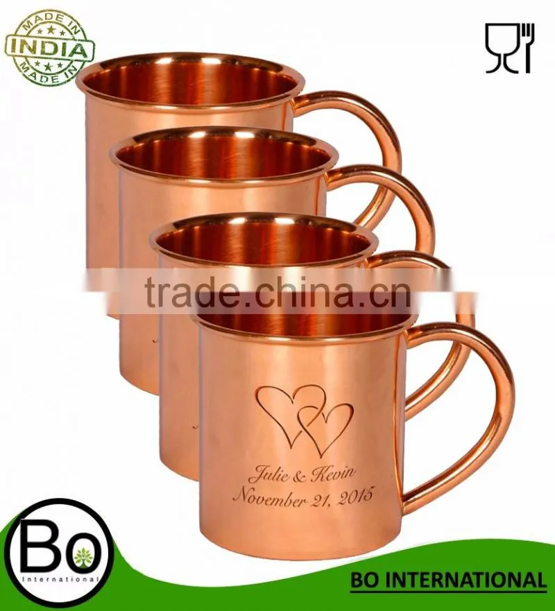 Handmade Water Glass Copper Tumbler | Traveller's Copper Cup, Set of 2