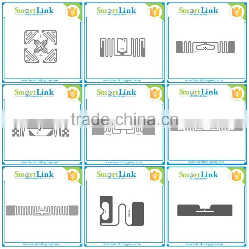 Alien 9629 22.5*22.5mm antenna size, small UHF RFID Adhesive inlay Tag, RFID Label UHF square for logistic and supply chain