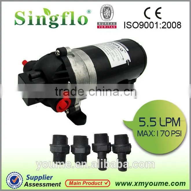 Singflo 5.5L/min electric 12/24v dc agricultural high pressure water pump supply