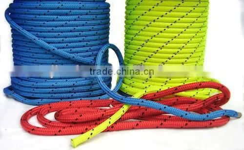 colored 4mm polyethylene braided rope cord string/ double braided polyester rope