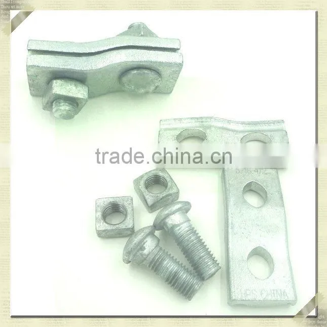 Deadend Hardware 6410 offset 5/8 Bolted Guy wire Clamp