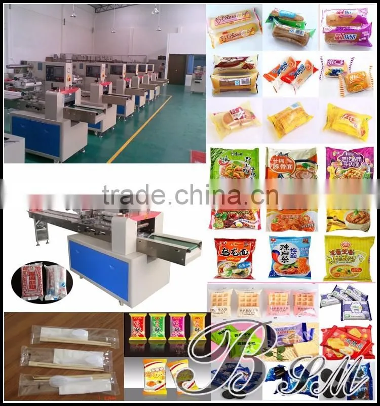 fully automatic high speed pillow flow hard candy sweet packing machine