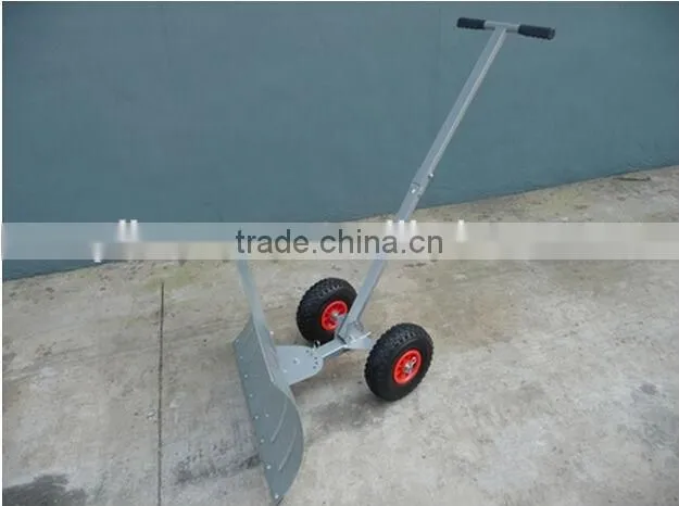 snow pusher shovel with two handle