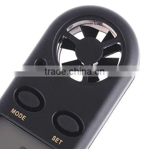 LCD Wind Speed Gauge Meter Anemometer NTC Thermometer