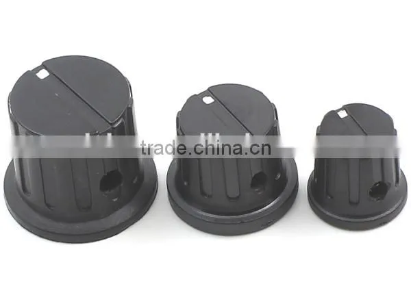 white dot colorful plastic skirted control knobs