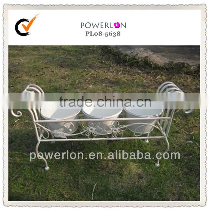 Antique new item wrought iron outdoor metal flower pot