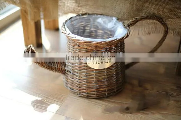 handmade antique wicker plant basket artificial flower basket decoration plant pot
