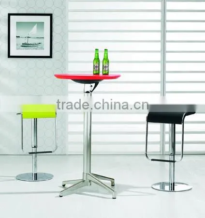 fashion modern outdoor folded ABS top brushed aluminum high cocktail table bar table LQ- BT309