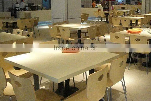 Site match solid wood stone top restaurant long bar table
