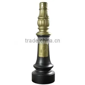 cast iron three heads outdoor antique lamp pole