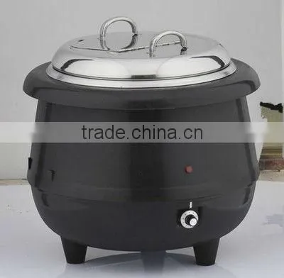 Stainless Steel electric Soup Kettle in silver for chafer using and CE certificate