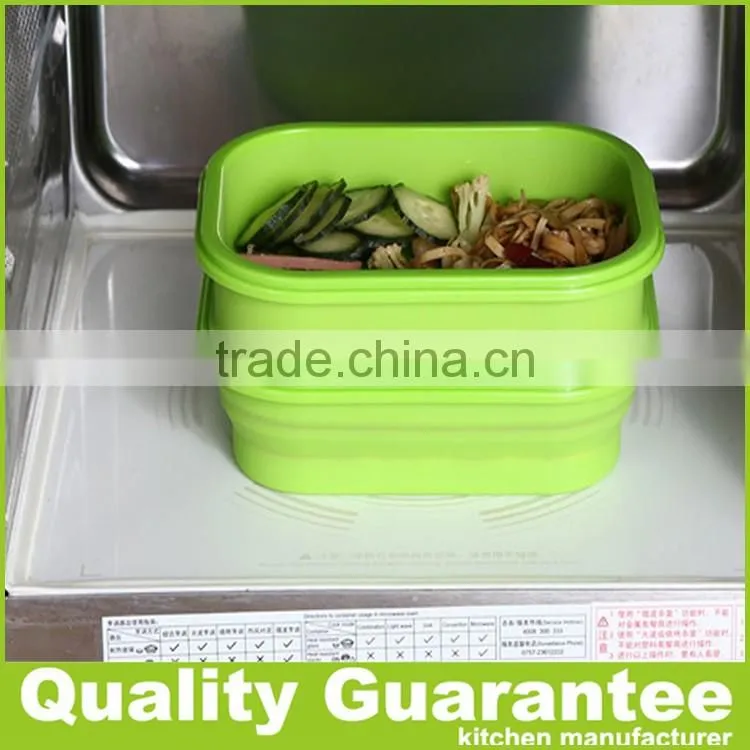 Customized Silicone bento box Double-deck Lunch Box Silicone food container