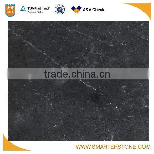 Black color honed finished limestone slabs sale