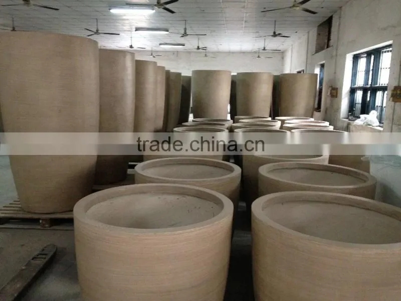 large fiberglass clay outdoor tree pot