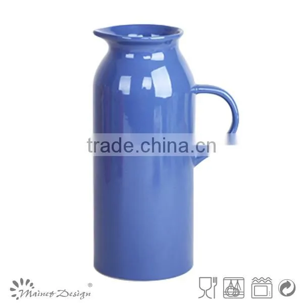 Hot selling Delicate solid colour Stoneware Houseware Ceramic Pitcher
