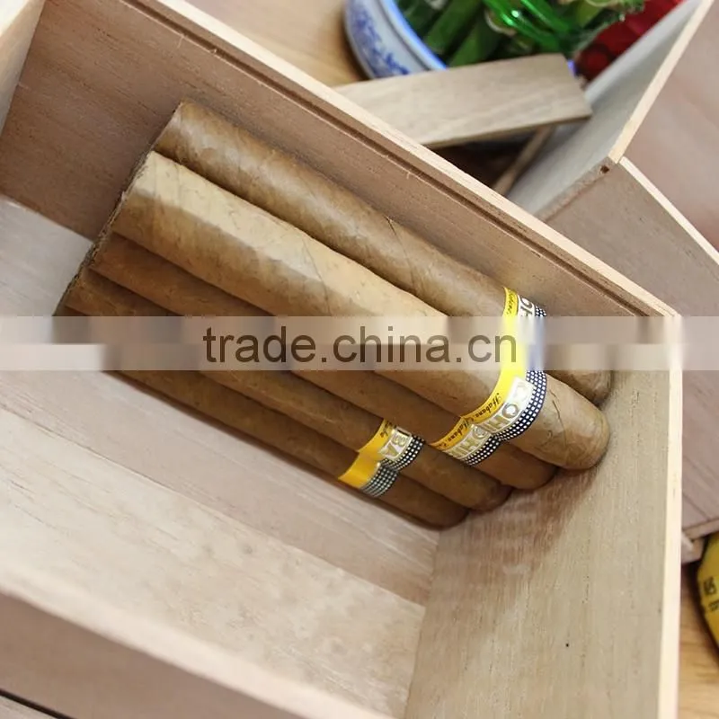 wooden cigar box with sliding lid ,wooden box with laser engraving logo