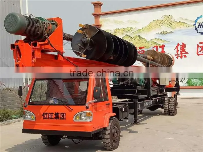 Solar power photovoltaic full hydraulic pile driver from Manufacturer
