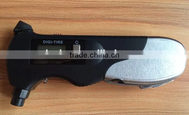 Multifunction Digital Auto Tire Pressure Gauge with LED light and knife