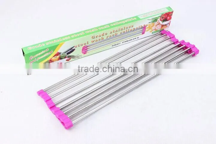 Stainless steel Kitchen Storage Rack Foldable Draining Rack