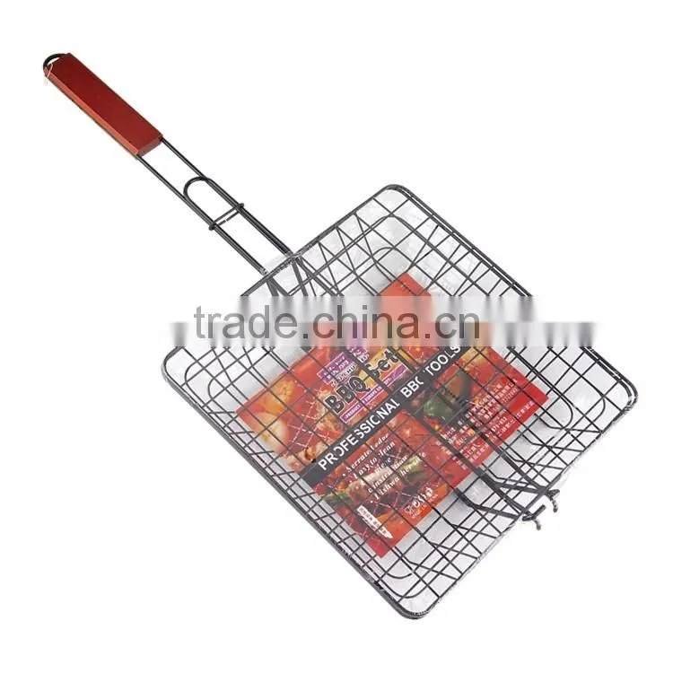 Disposable grill korean bbq exhaust mesh with wooden handle