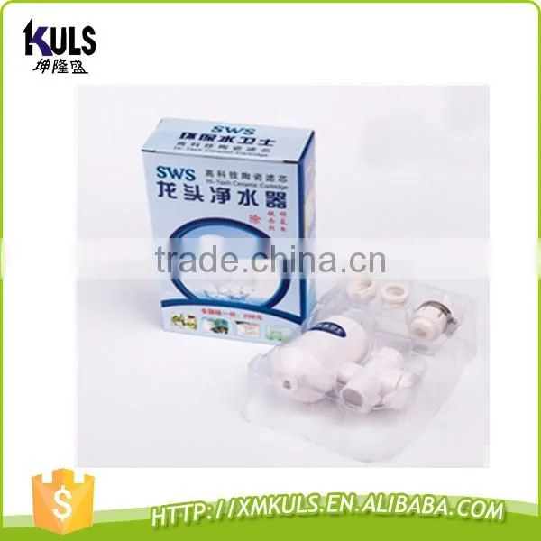 Factory price ceramic faucet mounted tap water purifier with filter cartridge