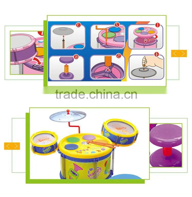 Best selling musical instrument plastic kids electronic drum set