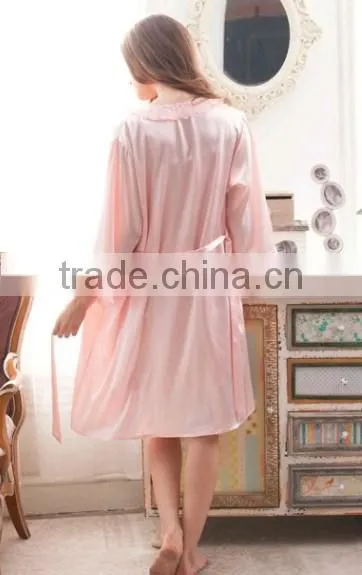 sleepwear wholesale fasion sexy image satin 100% silk nightgowns
