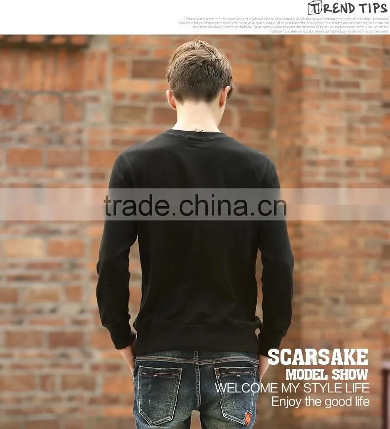 Crewneck custom mens sweatshirt with pattern