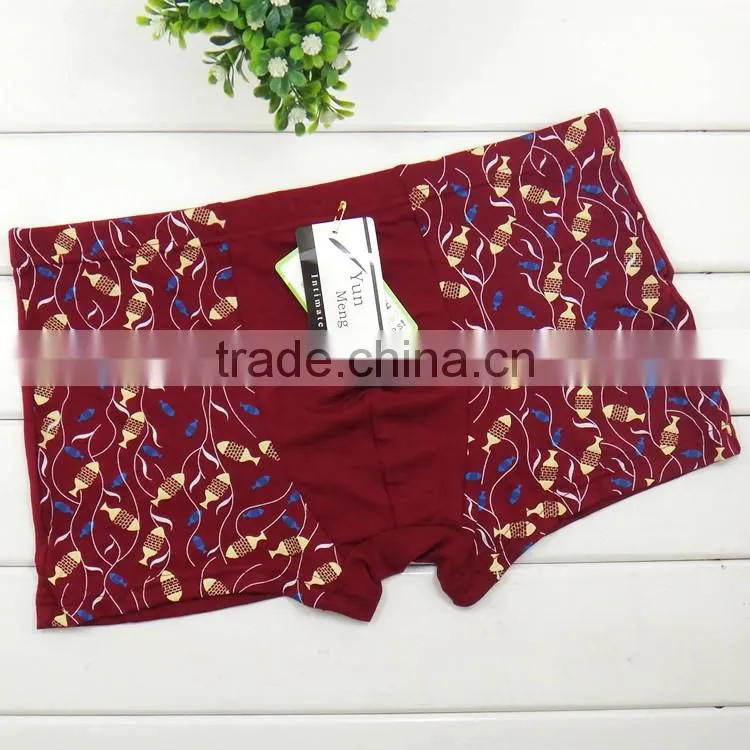 High quality fashion leaves men boyshort sexy factory price wholesale men boxer briefs